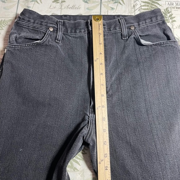 Wrangler women cowboy cut Black Denim Jeans Straight Leg Size 13 x 34 - Picture 7 of 8